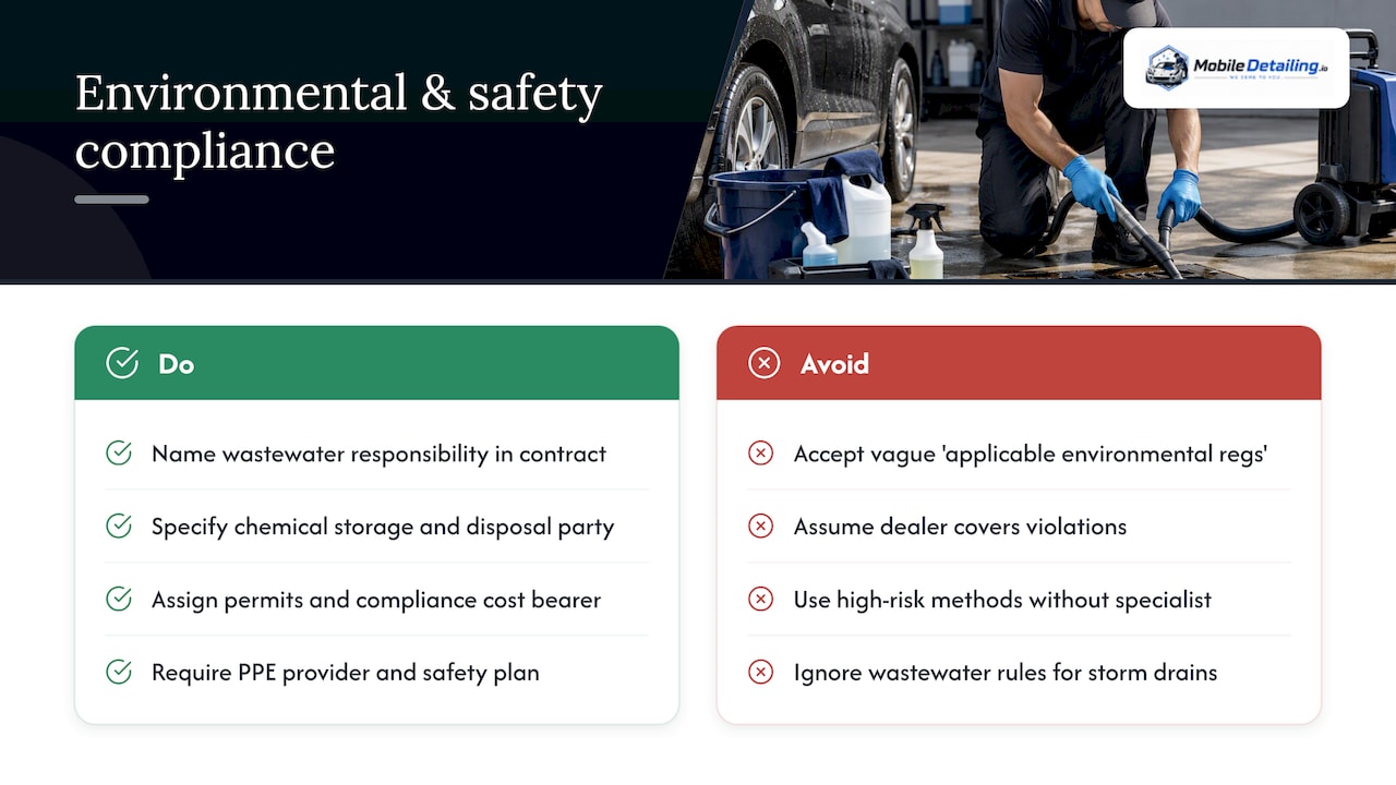 Compliance with environmental and safety regulations — overview diagram