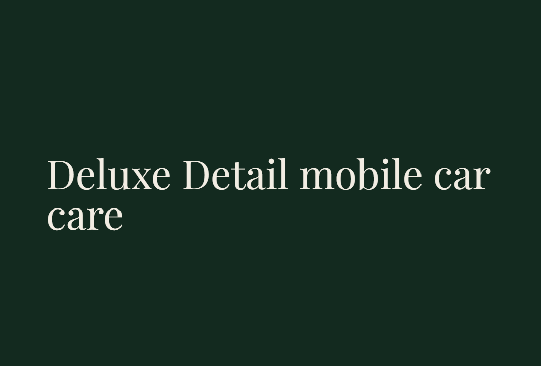 Deluxe Detail Mobile Car Care logo